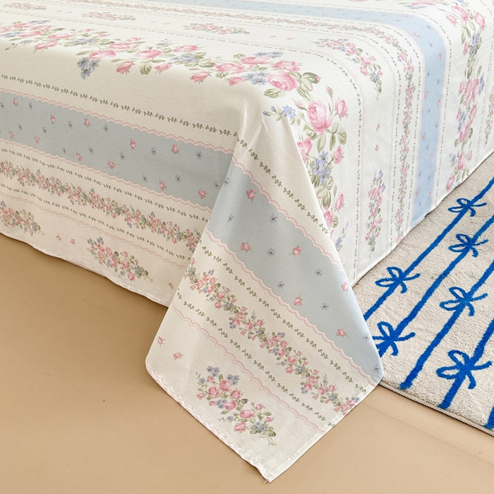 91家纺网 家纺一手货源 找家纺 绵庭家纺 2025新款全棉印花单床单系列 云听若舞