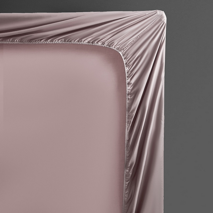 91家纺网 家纺一手货源 找家纺 轩和家居 2024新款A类70支长绒棉床笠 山茶色