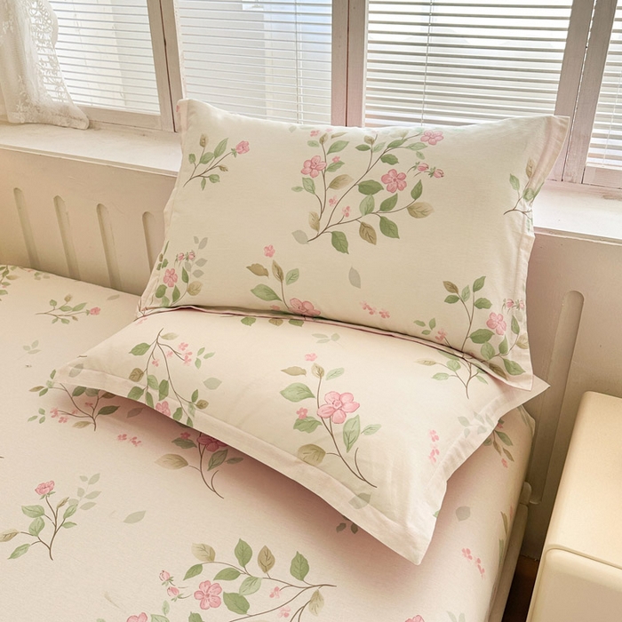 91家纺网 家纺一手货源 找家纺 绵庭家纺 2025新款全棉印花单枕套系列 云岚