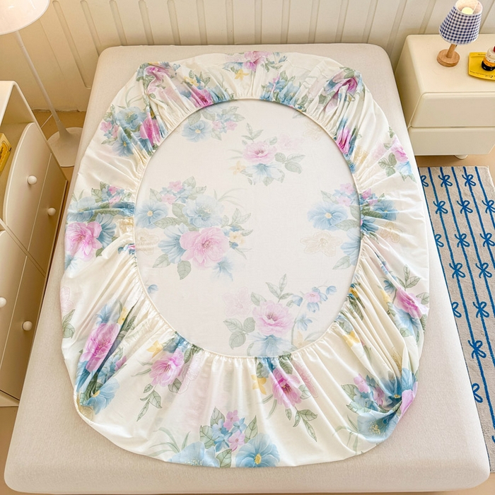 91家纺网 家纺一手货源 找家纺 绵庭家纺 2025新款全棉印花单床笠系列 明媚春晖