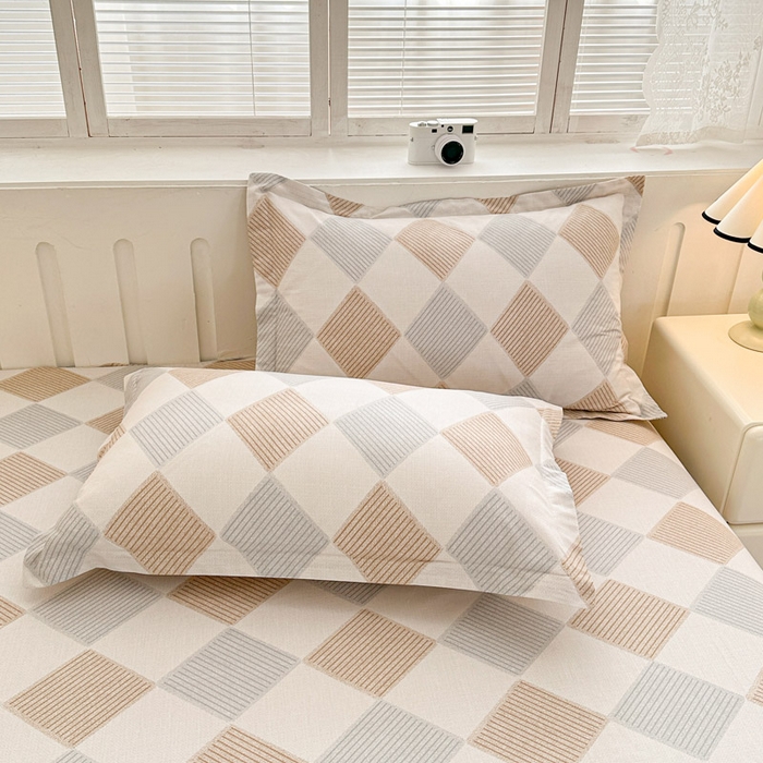 91家纺网 家纺一手货源 找家纺 绵庭家纺 2025新款全棉印花单枕套系列 瑞吉斯-黄