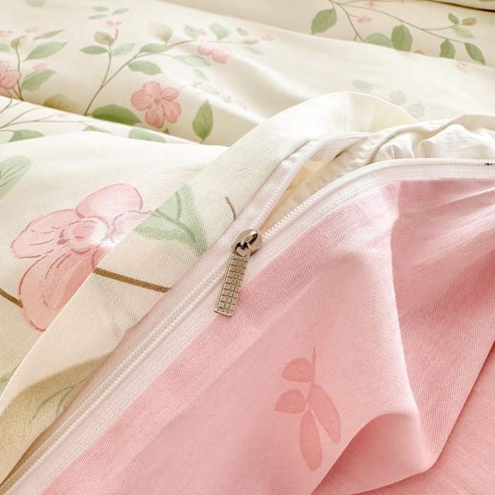 91家纺网 家纺一手货源 找家纺 绵庭家纺 2025新款全棉印花四件套系列 云岚