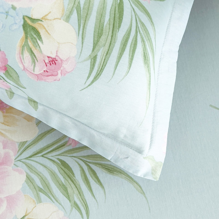 91家纺网 家纺一手货源 找家纺 绵庭家纺 2025新款全棉印花单枕套系列 清巧花梦