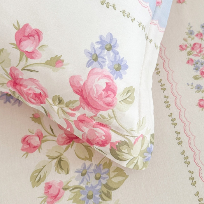 91家纺网 家纺一手货源 找家纺 绵庭家纺 2025新款全棉印花单枕套系列 云听若舞