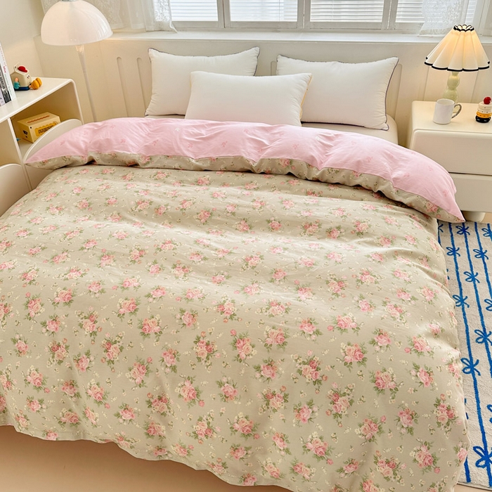 91家纺网 家纺一手货源 找家纺 绵庭家纺 2025新款全棉印花单被套系列 杜若