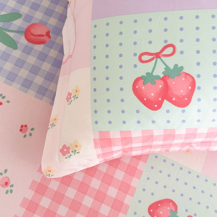 91家纺网 家纺一手货源 找家纺 绵庭家纺 2025新款全棉印花单枕套系列 甜宠派队