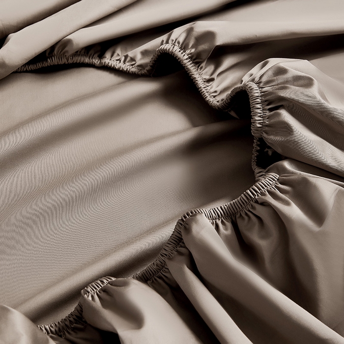 91家纺网 家纺一手货源 找家纺 轩和家居 2024新款A类70支长绒棉床笠 谷香棕