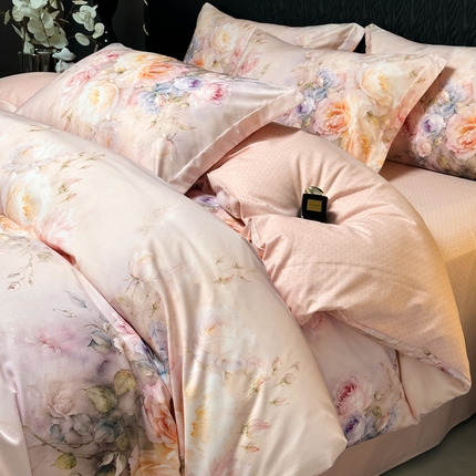 91家纺网 家纺一手货源 找家纺 一比一家纺 2024新款莱赛尔纤维新疆棉陶瓷磨毛秋冬温感四件套亲肤保暖 拿破仑