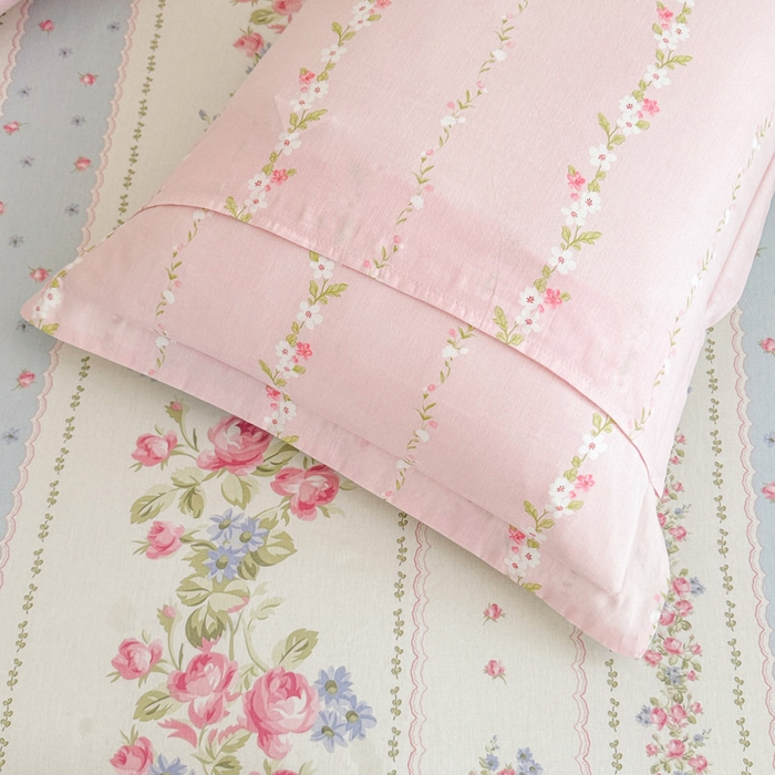 91家纺网 家纺一手货源 找家纺 绵庭家纺 2025新款全棉印花单枕套系列 云听若舞