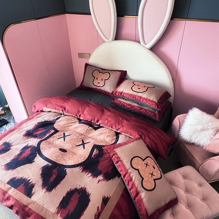 91家纺网 家纺一手货源 找家纺 （总）色鬼布艺 2024新款双面磨毛数码印花四件套