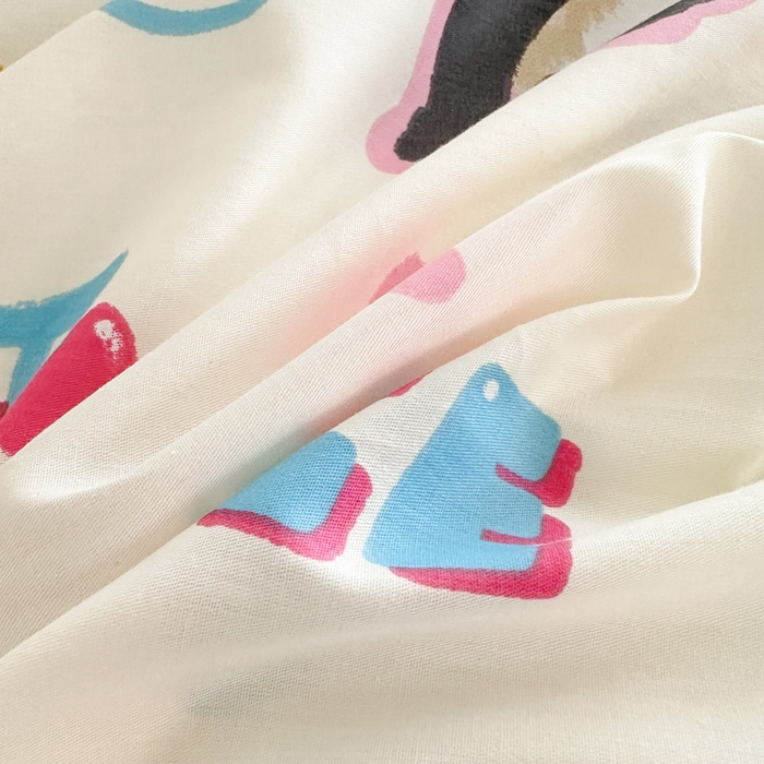 91家纺网 家纺一手货源 找家纺 绵庭家纺 2025新款全棉印花单被套系列 童趣涂鸦