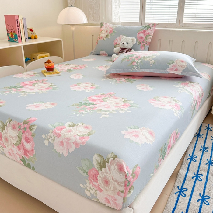 91家纺网 家纺一手货源 找家纺 绵庭家纺 2025新款全棉印花单床笠系列 灿烂时光