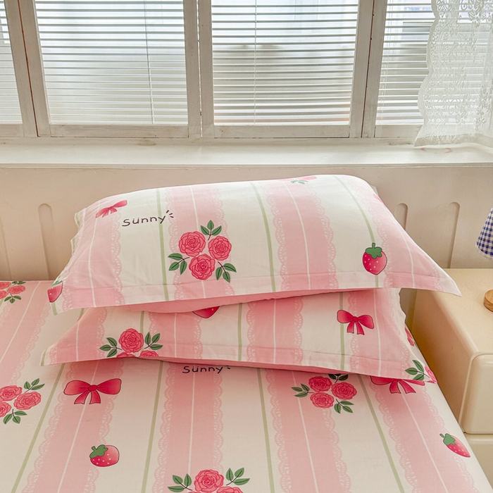 91家纺网 家纺一手货源 找家纺 绵庭家纺 2025新款全棉印花单枕套系列 米娅