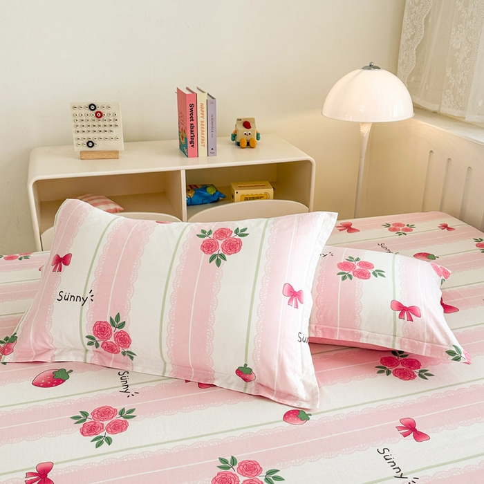 91家纺网 家纺一手货源 找家纺 绵庭家纺 2025新款全棉印花单枕套系列 米娅