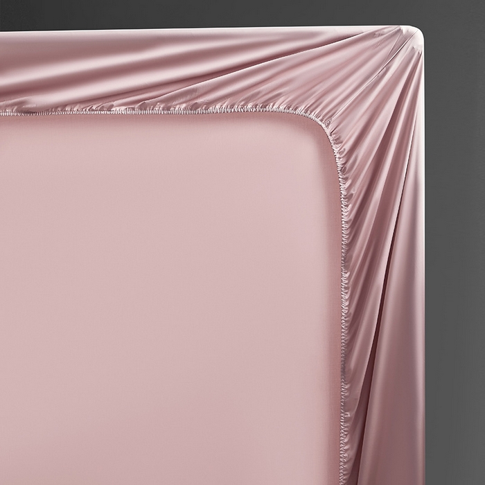 91家纺网 家纺一手货源 找家纺 轩和家居 2024新款A类70支长绒棉床笠 画眉粉