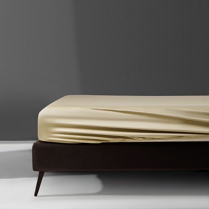 91家纺网 家纺一手货源 找家纺 轩和家居 2024新款A类70支长绒棉床笠 浮光金