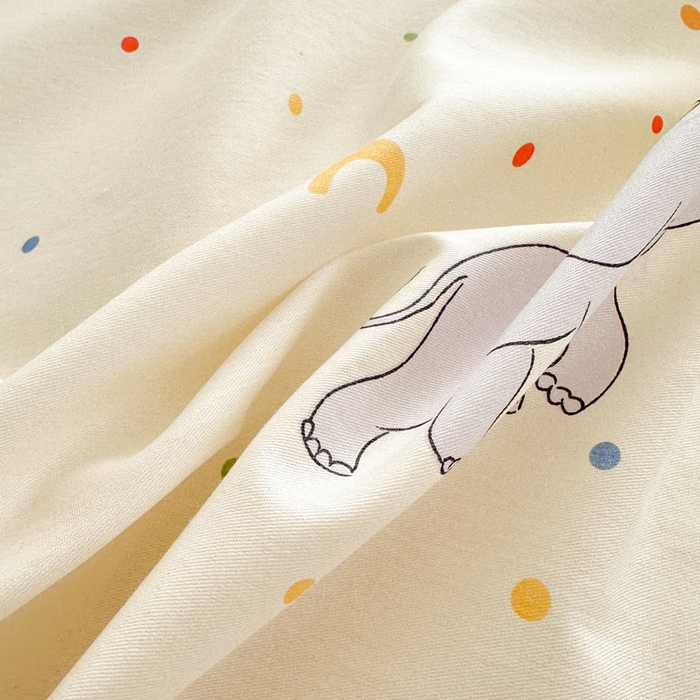 91家纺网 家纺一手货源 找家纺 绵庭家纺 2025新款全棉印花单枕套系列 彩点小象