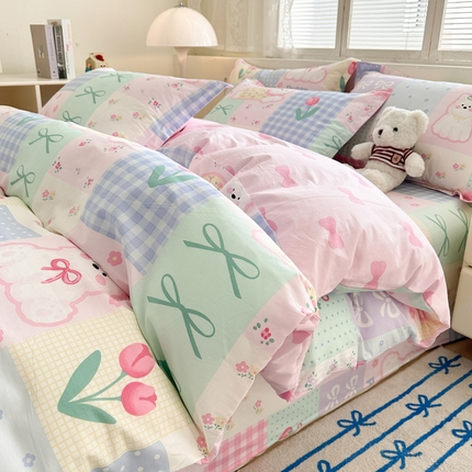 绵庭家纺 2025新款全棉印花四件套系列 甜宠派队