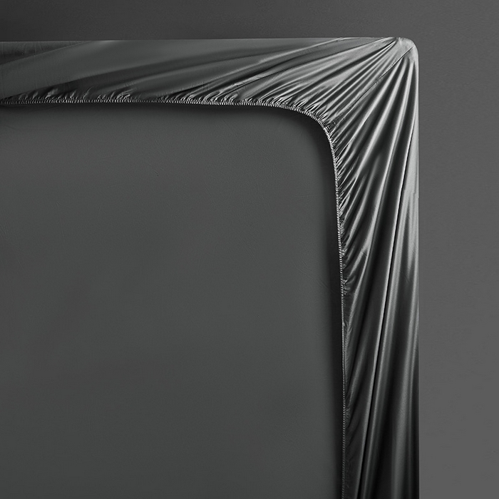 91家纺网 家纺一手货源 找家纺 轩和家居 2024新款A类70支长绒棉床笠 影月黑