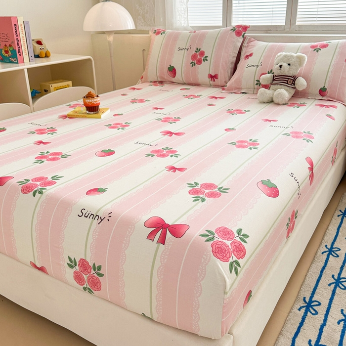 91家纺网 家纺一手货源 找家纺 绵庭家纺 2025新款全棉印花单床笠系列 米娅