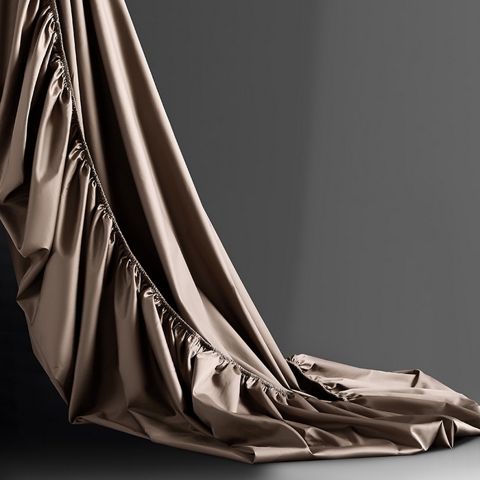 91家纺网 家纺一手货源 找家纺 轩和家居 2024新款A类70支长绒棉床笠 谷香棕