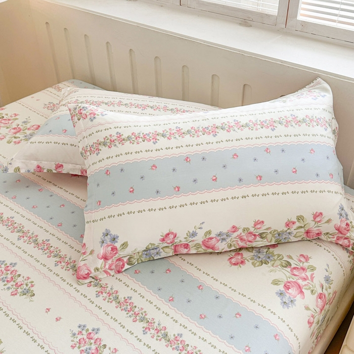 91家纺网 家纺一手货源 找家纺 绵庭家纺 2025新款全棉印花单枕套系列 云听若舞