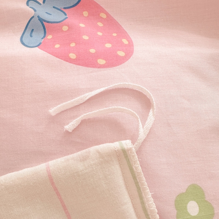 91家纺网 家纺一手货源 找家纺 绵庭家纺 2025新款全棉印花单被套系列 奇趣欢乐园-粉