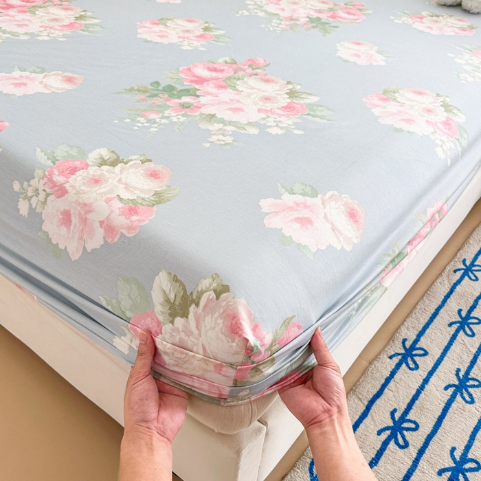 91家纺网 家纺一手货源 找家纺 绵庭家纺 2025新款全棉印花单床笠系列 灿烂时光