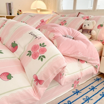 绵庭家纺 2025新款全棉印花四件套系列 米娅