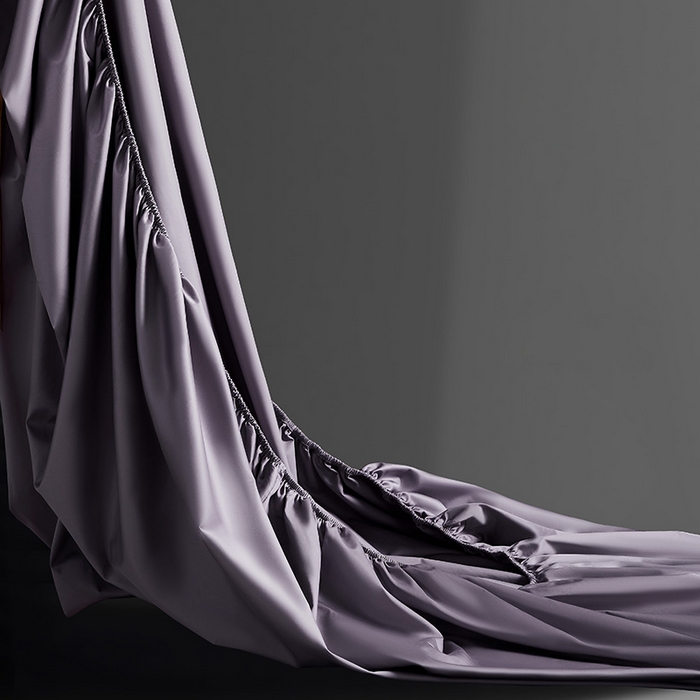 91家纺网 家纺一手货源 找家纺 轩和家居 2024新款A类70支长绒棉床笠 东来紫