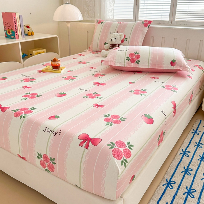 91家纺网 家纺一手货源 找家纺 绵庭家纺 2025新款全棉印花单床笠系列 米娅