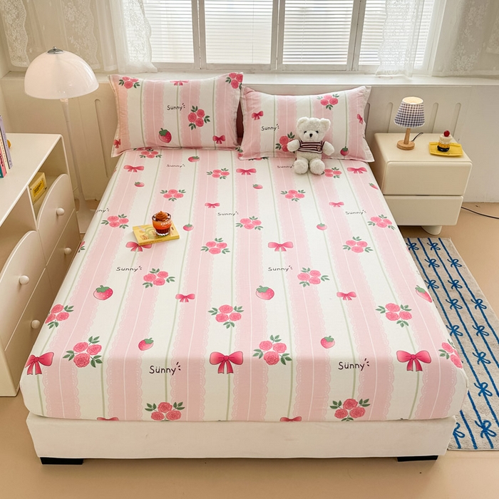 91家纺网 家纺一手货源 找家纺 绵庭家纺 2025新款全棉印花单床笠系列 米娅