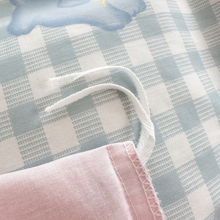 91家纺网 家纺一手货源 找家纺 绵庭家纺 2025新款全棉印花四件套系列 星星发夹狗