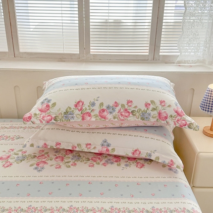91家纺网 家纺一手货源 找家纺 绵庭家纺 2025新款全棉印花单枕套系列 云听若舞