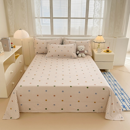 91家纺网 家纺一手货源 找家纺 绵庭家纺 2025新款全棉印花单床单系列 原点