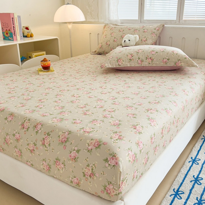 91家纺网 家纺一手货源 找家纺 绵庭家纺 2025新款全棉印花单床笠系列 杜若