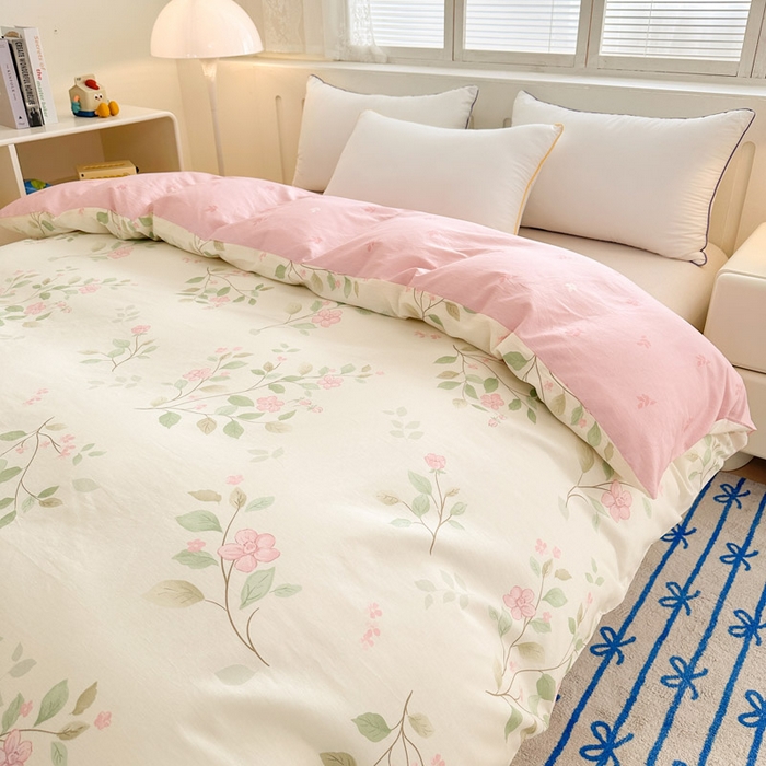 91家纺网 家纺一手货源 找家纺 绵庭家纺 2025新款全棉印花单被套系列 云岚