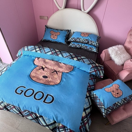 91家纺网 家纺一手货源 找家纺 （总）色鬼布艺 2024新款双面磨毛数码印花四件套