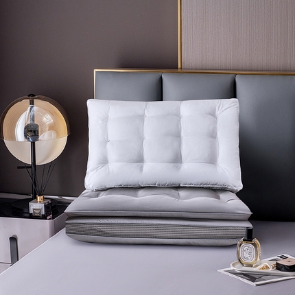 91家纺网 家纺一手货源 找家纺 （总）云熙枕业 2024新款全棉柔赛丝双层羽丝绒枕枕头枕芯