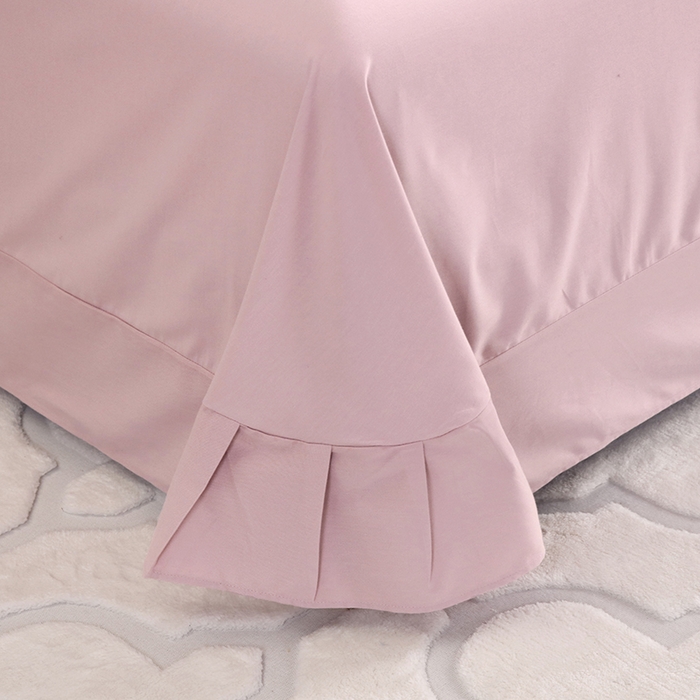 91家纺网 家纺一手货源 找家纺 金纱玉纺家纺 2024新款素色加厚公艺绣花四件套 叶香风暖-浅紫