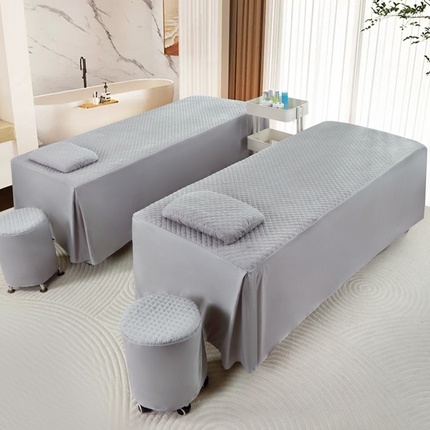 91家纺网 家纺一手货源 找家纺 （总）乐逸家纺 2024新款四季亲肤刺绣款美 容床罩