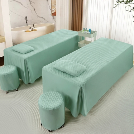 91家纺网 家纺一手货源 找家纺 （总）乐逸家纺 2024新款四季亲肤刺绣款美 容床罩