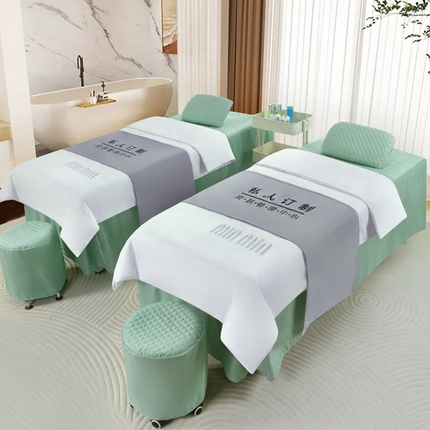 91家纺网 家纺一手货源 找家纺 （总）乐逸家纺 2024新款四季亲肤刺绣款美 容床罩