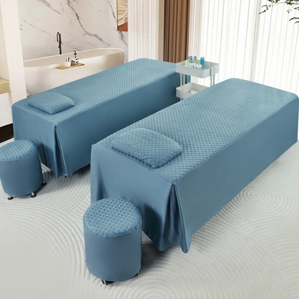 91家纺网 家纺一手货源 找家纺 （总）乐逸家纺 2024新款四季亲肤刺绣款美 容床罩