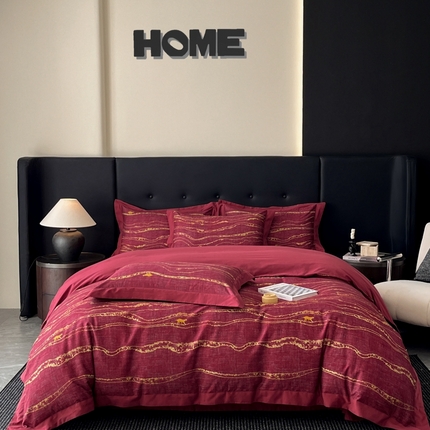 魅都 2025新款100s长绒棉磨毛数码印花四件套 克里斯