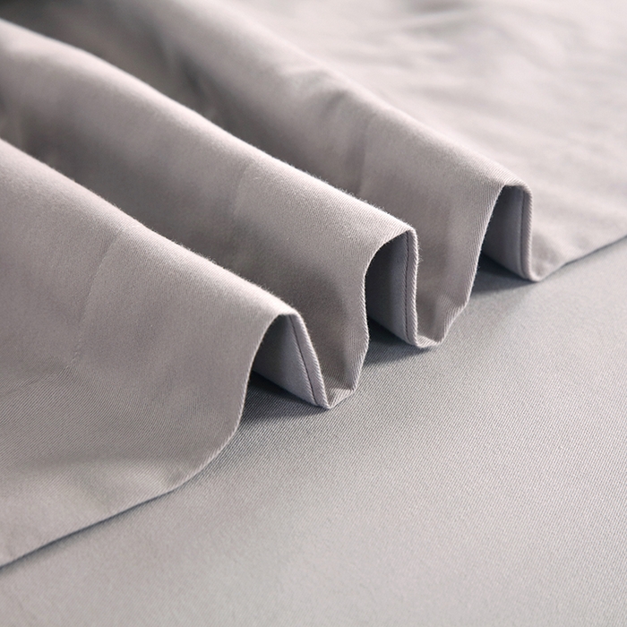 91家纺网 家纺一手货源 找家纺 金纱玉纺家纺 2024新款素色加厚公艺绣花四件套 叶香风暖-棕灰