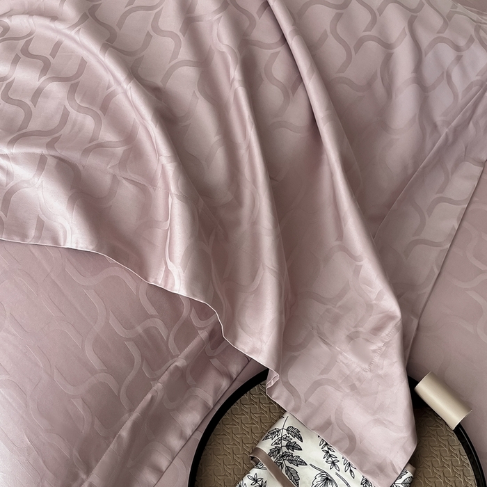 91家纺网 家纺一手货源 找家纺 舒慕 2025新款高端100支长绒棉全棉提花轻奢四件套 菲林客