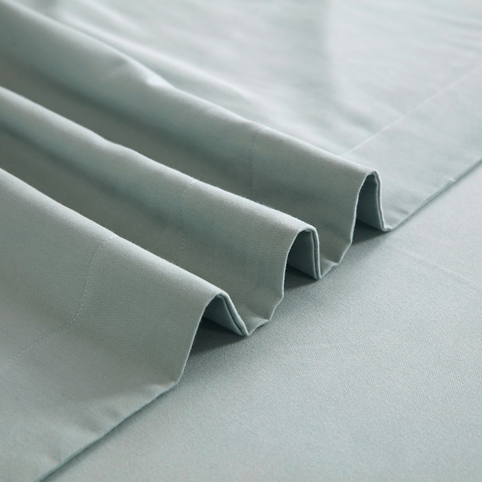 91家纺网 家纺一手货源 找家纺 金纱玉纺家纺 2024新款素色加厚公艺绣花四件套 叶香风暖-灰绿