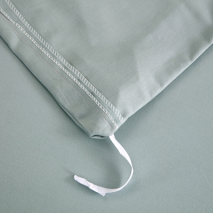 91家纺网 家纺一手货源 找家纺 金纱玉纺家纺 2024新款素色加厚公艺绣花四件套 叶香风暖-灰绿