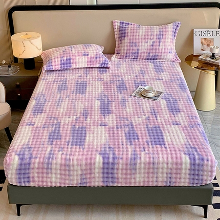 91家纺网 家纺一手货源 找家纺 （总）雨彤家纺 2024新款泡泡牛奶绒床笠